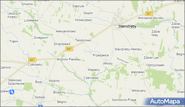 mapa Przedpełce, Przedpełce na mapie Targeo