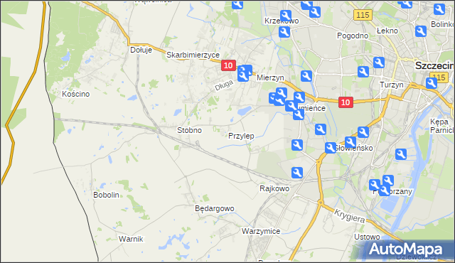 mapa Przylep, Przylep na mapie Targeo