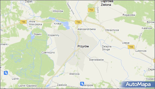mapa Przyrów, Przyrów na mapie Targeo
