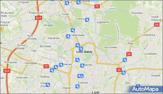 mapa Radogoszcz gmina Łódź, Radogoszcz gmina Łódź na mapie Targeo