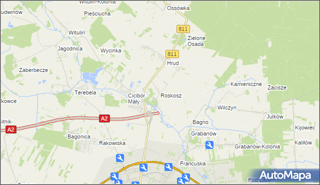mapa Roskosz, Roskosz na mapie Targeo