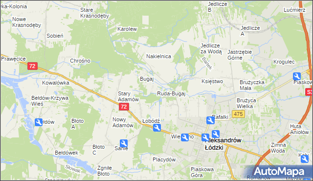 mapa Ruda-Bugaj, Ruda-Bugaj na mapie Targeo