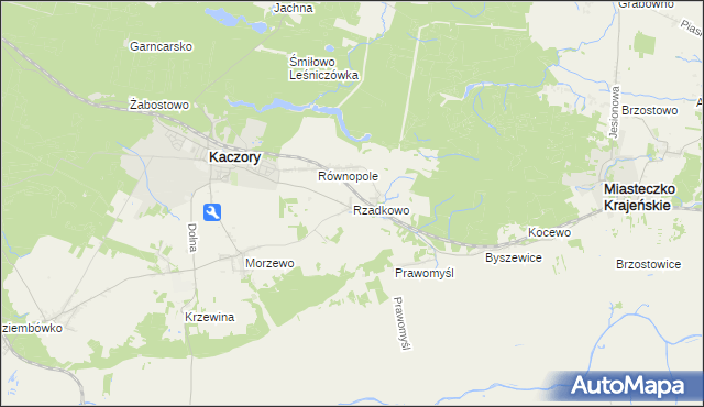 mapa Rzadkowo, Rzadkowo na mapie Targeo