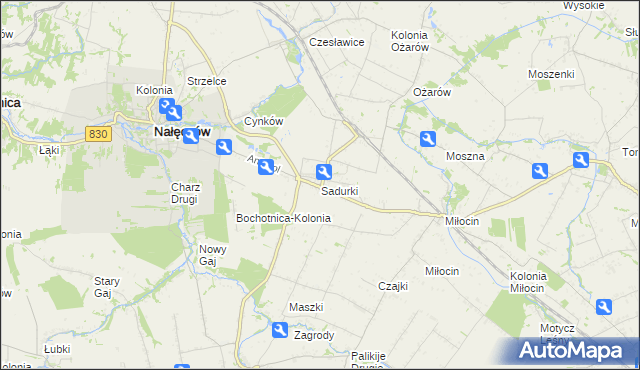 mapa Sadurki, Sadurki na mapie Targeo