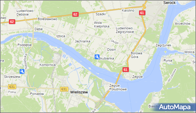 mapa Skubianka, Skubianka na mapie Targeo