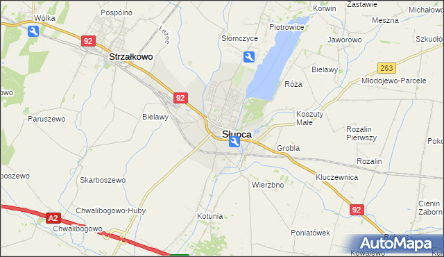 mapa Słupca, Słupca na mapie Targeo