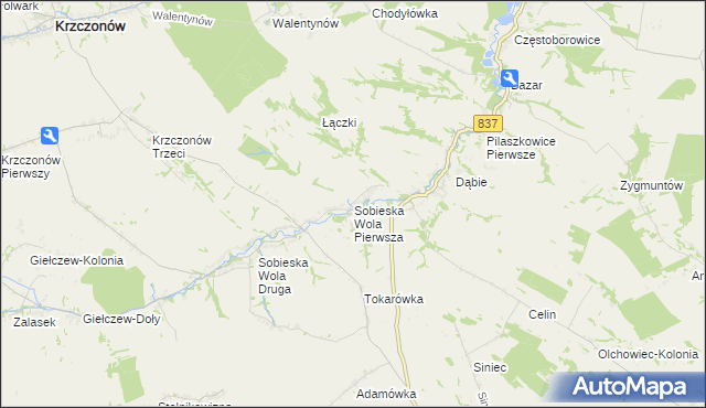 mapa Sobieska Wola Pierwsza, Sobieska Wola Pierwsza na mapie Targeo