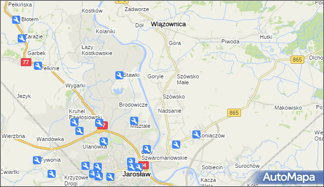 mapa Szówsko, Szówsko na mapie Targeo