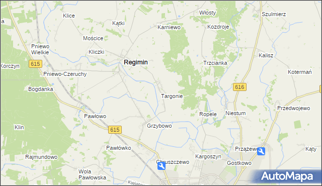 mapa Targonie, Targonie na mapie Targeo