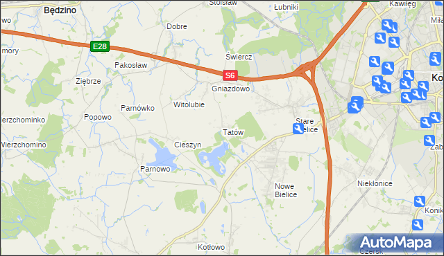 mapa Tatów, Tatów na mapie Targeo