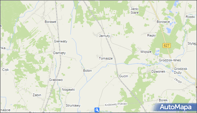 mapa Tomasze, Tomasze na mapie Targeo