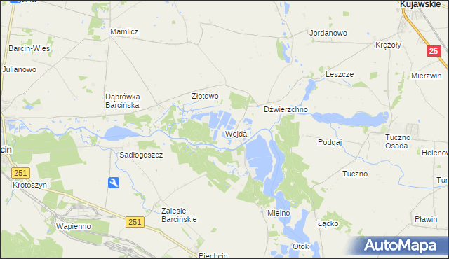 mapa Wojdal, Wojdal na mapie Targeo