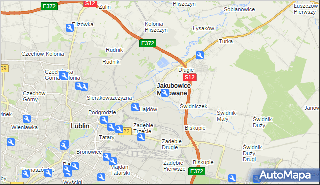 mapa Wólka powiat lubelski, Wólka powiat lubelski na mapie Targeo