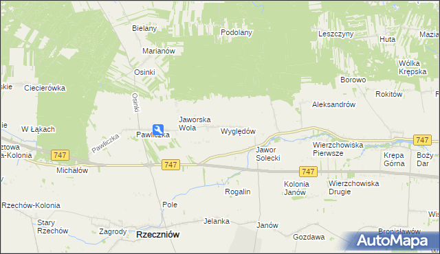 mapa Wyględów, Wyględów na mapie Targeo