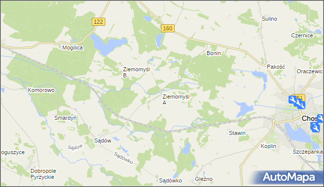 mapa Ziemomyśl A, Ziemomyśl A na mapie Targeo