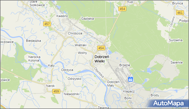 mapa Dobrzeń Wielki, Dobrzeń Wielki na mapie Targeo