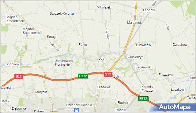 mapa Dys, Dys na mapie Targeo