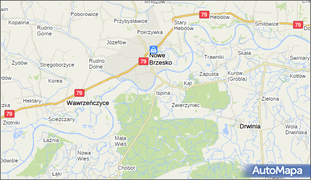 mapa Ispina, Ispina na mapie Targeo