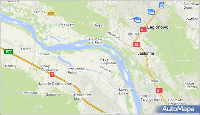 mapa Kępa Kiełpińska, Kępa Kiełpińska na mapie Targeo