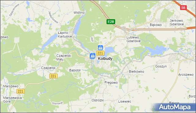 mapa Kolbudy, Kolbudy na mapie Targeo