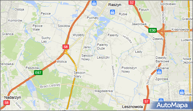 mapa Laszczki, Laszczki na mapie Targeo