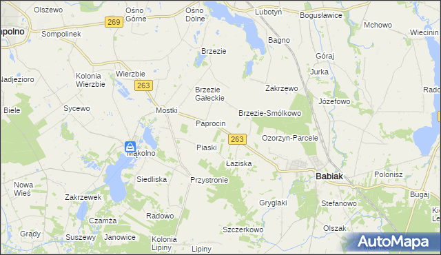 mapa Mostki-Kolonia, Mostki-Kolonia na mapie Targeo