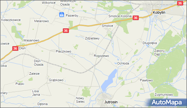 mapa Rogożewo, Rogożewo na mapie Targeo