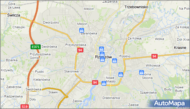mapa Rzeszów, Rzeszów na mapie Targeo