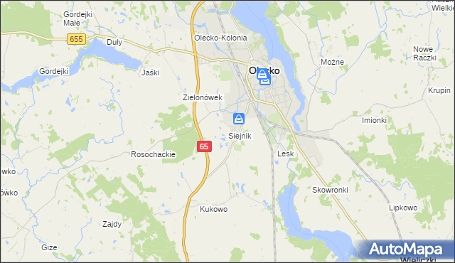 mapa Siejnik, Siejnik na mapie Targeo