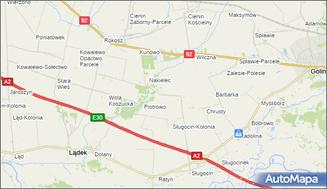 mapa Wacławów gmina Lądek, Wacławów gmina Lądek na mapie Targeo