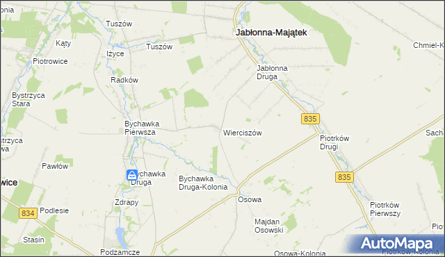 mapa Wierciszów, Wierciszów na mapie Targeo
