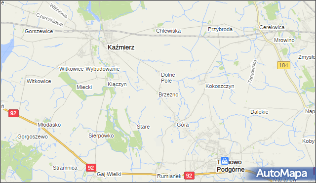 mapa Brzezno, Brzezno na mapie Targeo