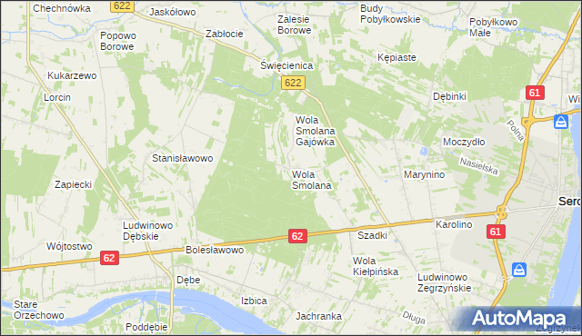 mapa Wola Smolana, Wola Smolana na mapie Targeo