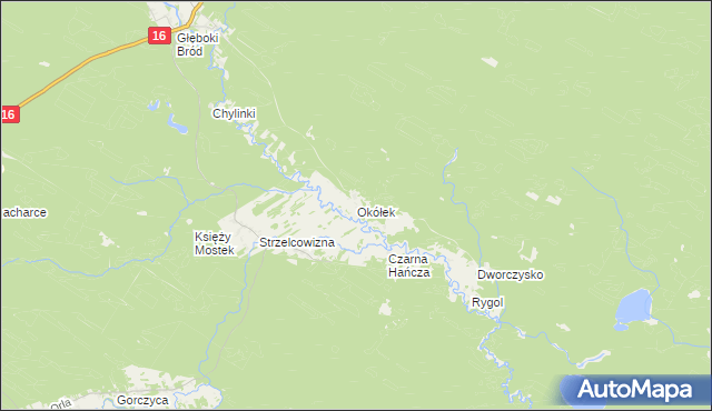mapa Okółek, Okółek na mapie Targeo