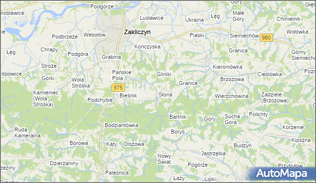 mapa Słona, Słona na mapie Targeo