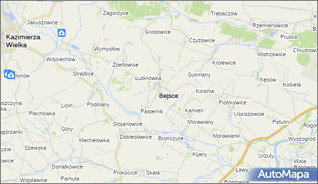 mapa Bejsce, Bejsce na mapie Targeo