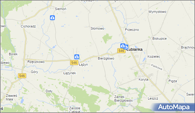 mapa Bierzgłowo, Bierzgłowo na mapie Targeo