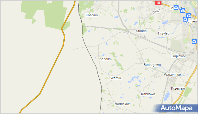 mapa Bobolin gmina Kołbaskowo, Bobolin gmina Kołbaskowo na mapie Targeo