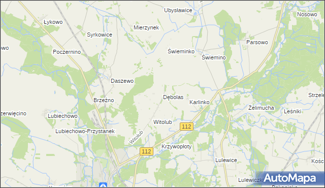 mapa Dębolas, Dębolas na mapie Targeo