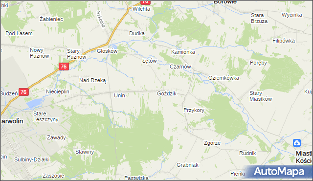 mapa Goździk, Goździk na mapie Targeo