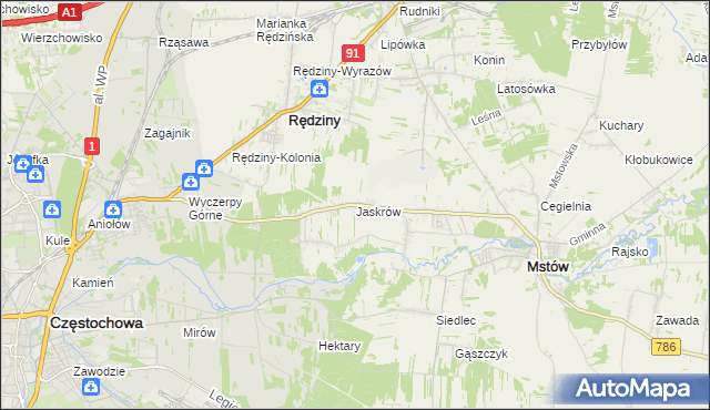 mapa Jaskrów, Jaskrów na mapie Targeo