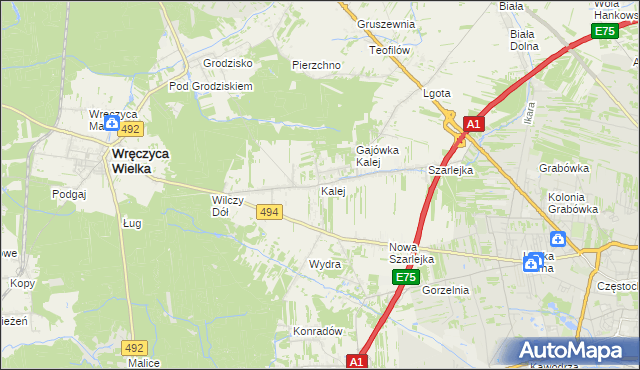 mapa Kalej, Kalej na mapie Targeo