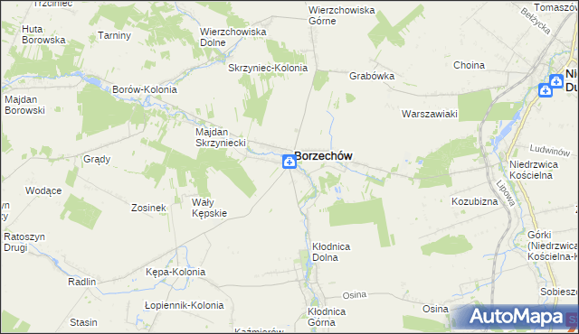 mapa Kępa Borzechowska, Kępa Borzechowska na mapie Targeo