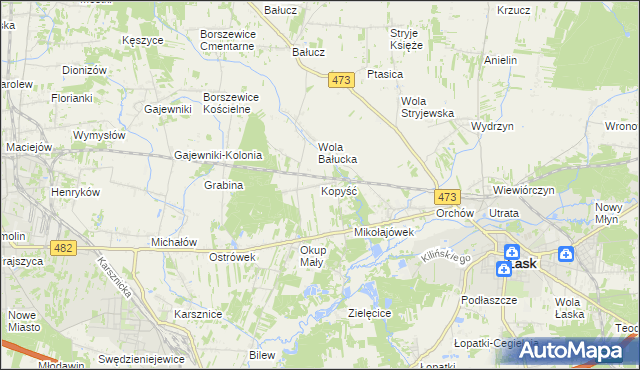 mapa Kopyść, Kopyść na mapie Targeo