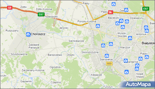 mapa Krupniki, Krupniki na mapie Targeo