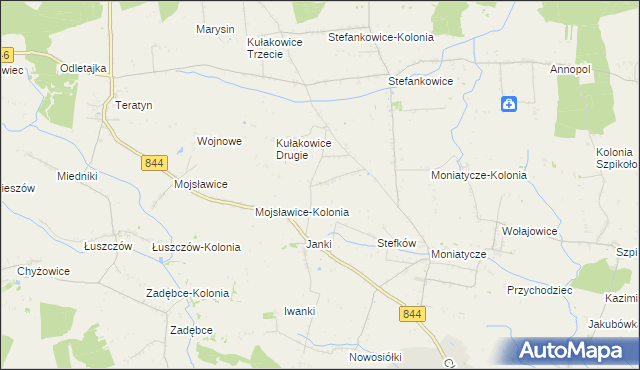 mapa Kułakowice Pierwsze, Kułakowice Pierwsze na mapie Targeo