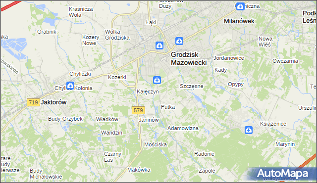 mapa Odrano-Wola, Odrano-Wola na mapie Targeo