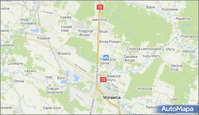 mapa Piaseczna Górka, Piaseczna Górka na mapie Targeo