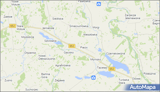 mapa Piecki gmina Filipów, Piecki gmina Filipów na mapie Targeo