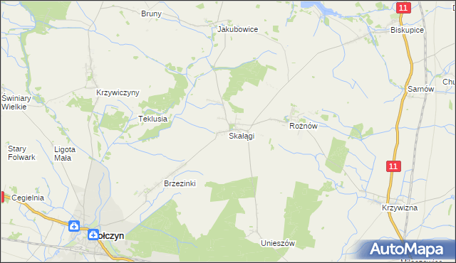 mapa Skałągi, Skałągi na mapie Targeo